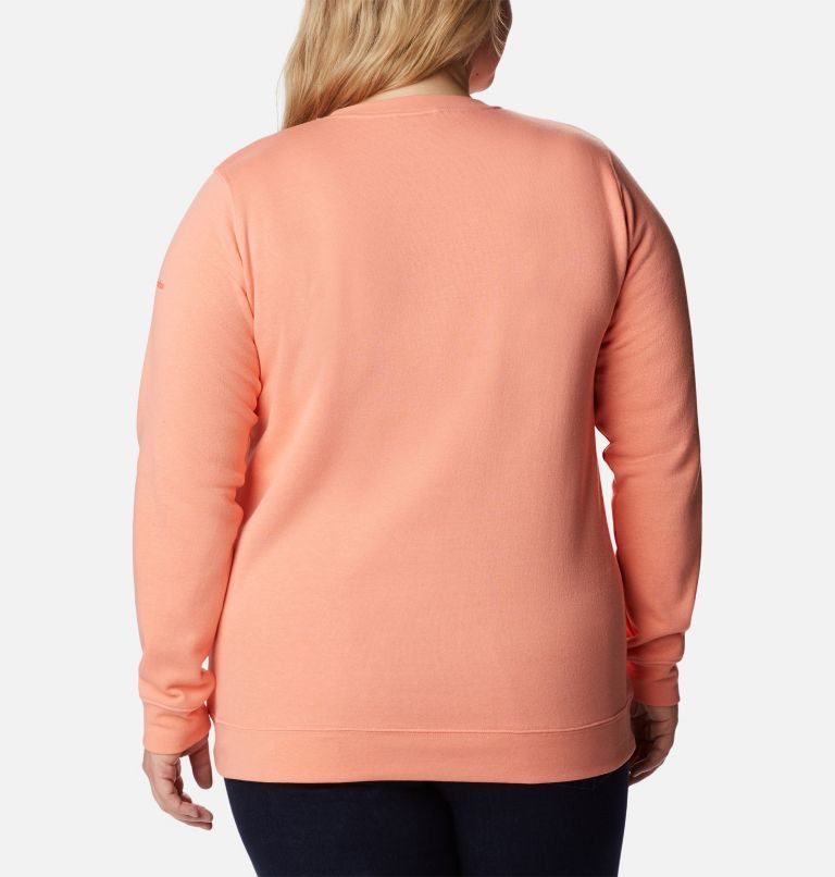 Women's Columbia Trek Graphic Crew Sweatshirts Coral | Plus Size CA-B50C3